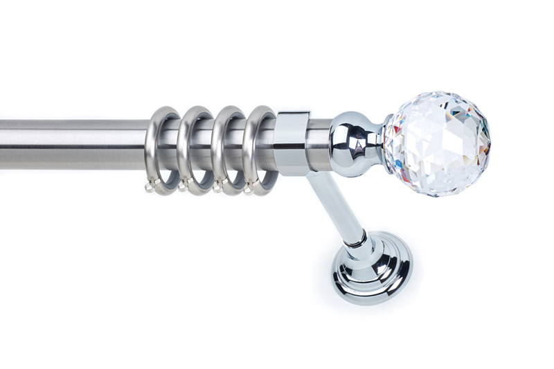 Anartisi - ΣΗΜΑΝΤΙΚΟ: Σε περίπτωση διαφοράς τιμής από το κατάστημα ισχύει παντα και μόνο η τιμή του καταστήματος Anartisi Κουρτινόξυλο Φ35 8558 Νίκελ Σατινέ/Χρώμιο